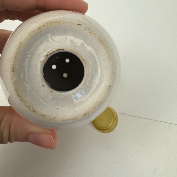 Vtg Christmas Holiday Stoneware Salt Pepper Shakers Set Tree Decor 3.5in Tall - Picture 8 of 9